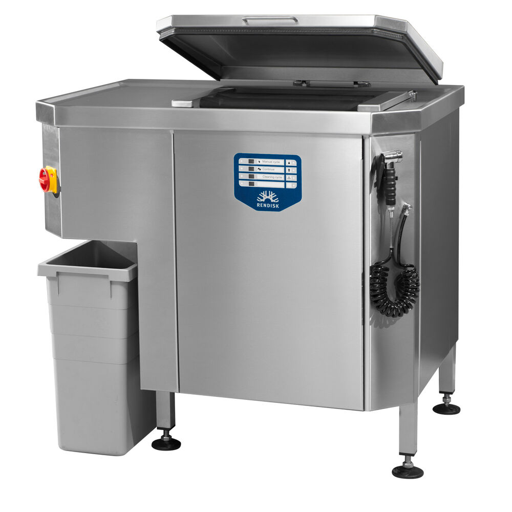 Bio waste station Rendisk Solus Eco - patentoitu
kannenlukitusjärjestelmä pitää kannen lukittuna, kunnes paine saavuttaa
1psi:n- tehokkaat lämmityselementit tuottavat lämmön nopeasti ja
säästävätenergiaa- kylmä vyöhyke lämmityselementtien alla auttaa
pidentämään öljynkäyttöikää- ylikuumenemissuoja- sisäänrakennettu
suodatusjärjestelmä- valettu alumiiniseoskansi on vahva, mutta kevyt,
joten sitä on helppokäsitellä- kannen alla oleva kanava ohjaa
kondenssiveden pois astiastaBio waste station Metos Rendisk Solus Eco 440V/3PE/60